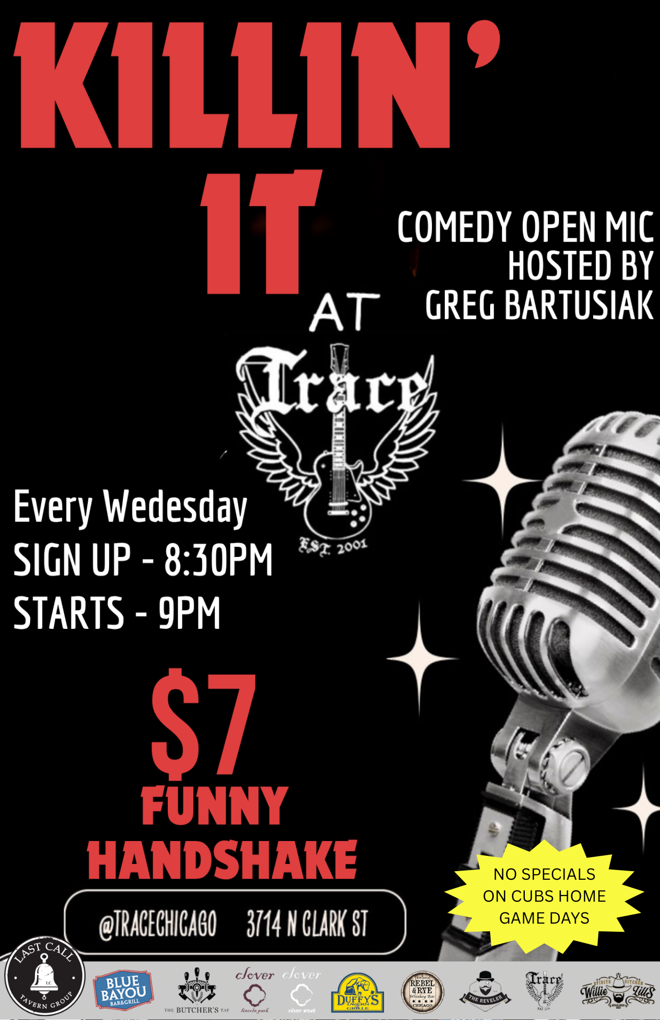 Killin It - Comedy Open Mic - Trace