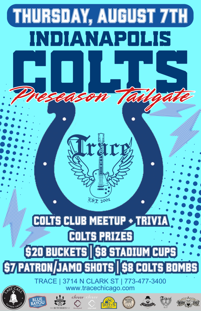 Indianapolis Colts Preseason Tailgate – Thursday, August 7 at Trace